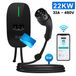 Hexinex 22KW Wallbox 32A Station de recharge à courant fort avec câble de 6 m Type 2 IP65 Smart App RFID pour toutes les voitures électriques