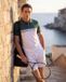 Sjeng Sports CYRIEL - Sportshirt - Heren - Groen/Wit - Sneldrogend - Tennis en Fitness - Ademend