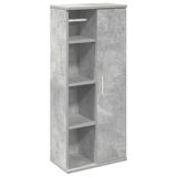 VidaXL Badkamerkast met rolhouder 39x22x90 cm betongrijs