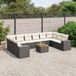 Prolenta Maison Exclusive - Tuinset voor de tuin, 11-delig, met kussens, zwart, van polyrotan