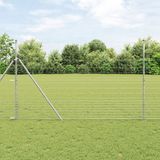 vidaXL Weidehekwerk - Gegalvaniseerd staal - Zilver - 50 x 1,5 m