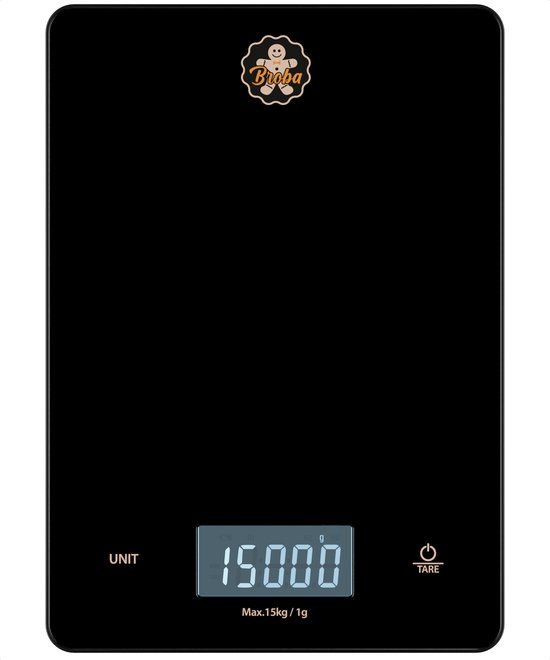 Broba Digitale Keukenweegschaal - 15kg - Tarra Functie - Incl. Batterijen