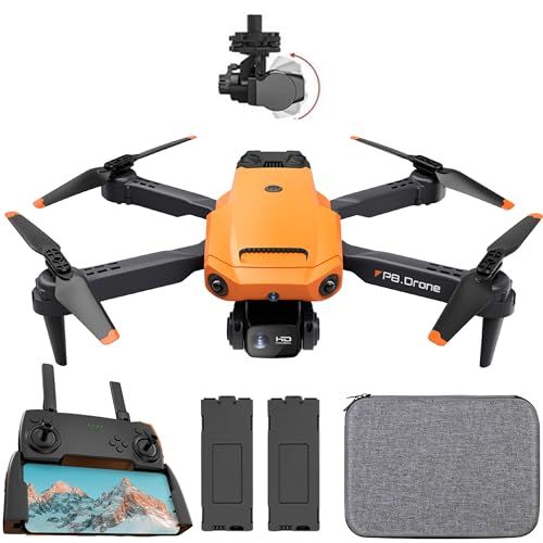 SefSay P8 Oranje Drone - Drone met dubbele camera - Obstakel ontwijking - Inclusief opbergtas en 2 accu's