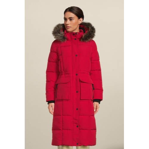 Superdry Everest Longline Puffer Jacket - Red