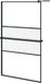 vidaXL Paroi de douche avec étagère 115x195 cm verre ESG aluminium noir