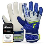 Reusch Attrakt Solid Junior Keepershandschoenen - Grijs/Blauw - Maat 8