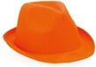 Merkloos Verkleed trilby hoedje - 10x - Oranje - Polyester - Volwassenen - Carnaval feest hoed