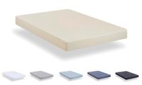 Todocama Hoeslaken van geborstelde microvezel, extra zacht, (bed 80 x 190/200 cm, beige)