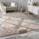 Paco Home Tapis de salon fausse fourrure pelucheux shaggy doux 80x150 cm Beige