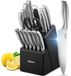 OEM Ensemble de couteaux de cuisine, 16 pièces, en acier inoxydable, de couleur noire