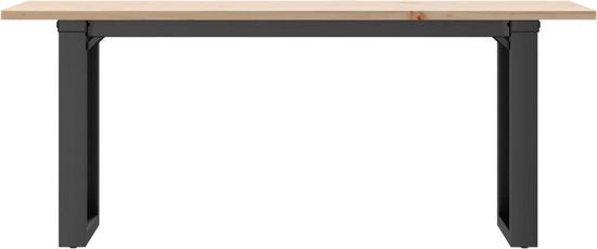 vidaXL Salontafel O-frame 110x40x45 cm massief grenenhout en staal