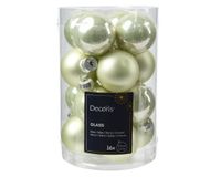 Decoris Kerstballen glas d3.5 cm w.mnt 16st