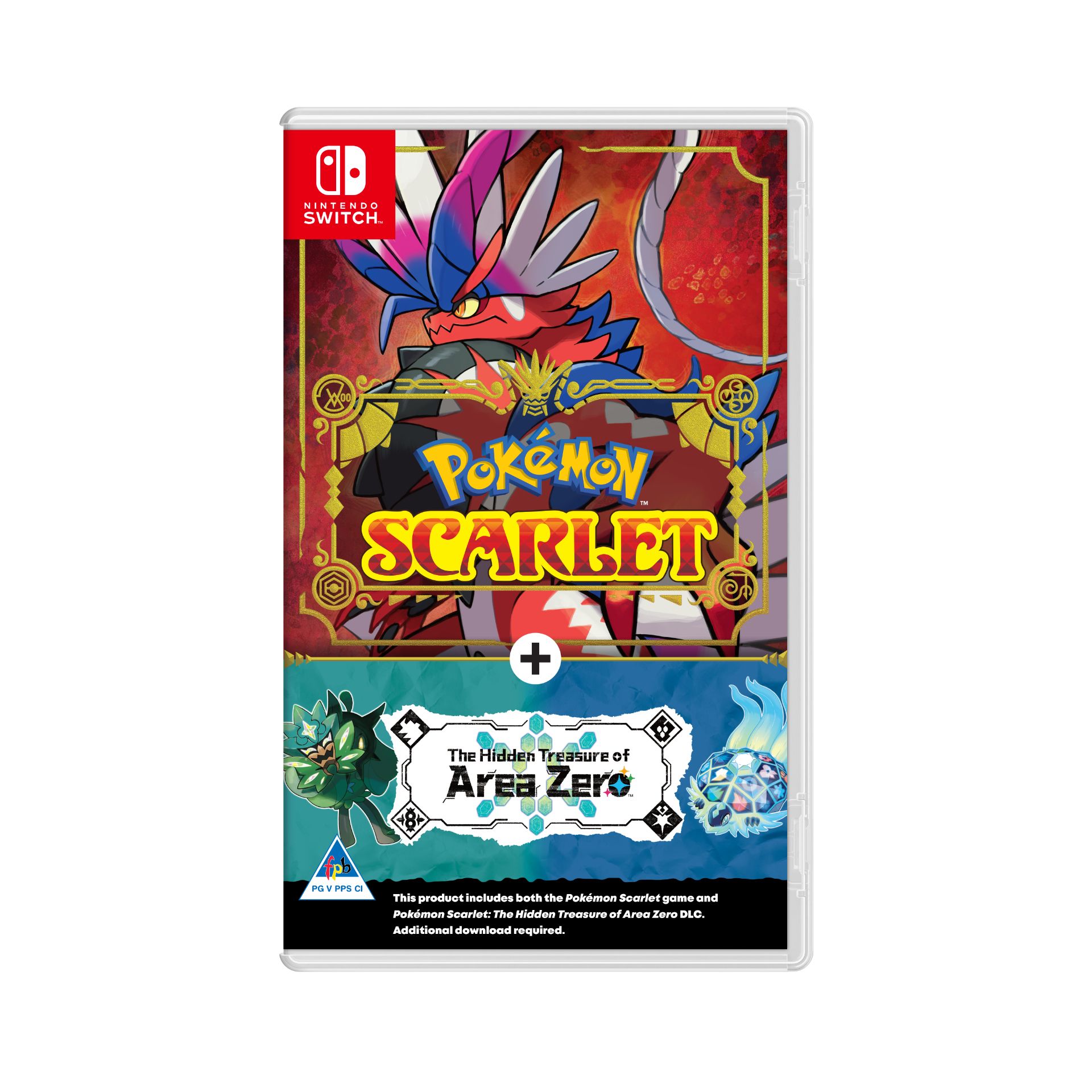 Pokemon Scarlet + The Hidden Treasure of Area Zero DLC - Nintendo Switch