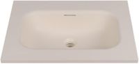 Saniclass Torino Meubelwastafel - 60.5x46x17.5cm - Solid Surface - 1 wasbak - Zonder kraangaten - Off-white