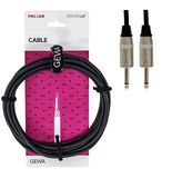 GEWA Pro Line luidsprekerkabel 1 m, zwart, REAN-stekker, 6,3 mm mono-jack - 6,3 mm mono-jack