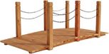 Relaxdays Tuinbrug - 150x55x67 cm - oranje