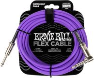 Ernie Ball 6466 Flex 6 meter instrumentkabel paars haaks - recht