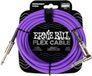 Ernie Ball 6466 Flex 6 meter instrumentkabel paars haaks - recht