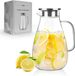 Sans marque Carafe à eau Verre Argent/Transparent Verre/Acier 2.6L