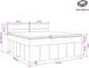 vidaXL Boxspringbed met matras en hoofdeinde, blauw, 140 x 200 cm, stof