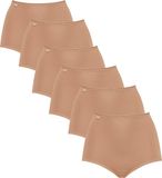 Sloggi Dames Maxi slip 6 pack 24/7 Cotton Brush Effen Vrouwen 96% Katoen, 4% Elastaan Maat XL (42)