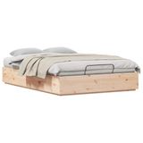 vidaXL - Bedframe met opbergruimte - Naturel - 140 x 190 cm