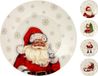 Nampook Koopman International Kerstborden - Ontbijtborden - 20,5 CM - Kerstman & Kerstboom Designs