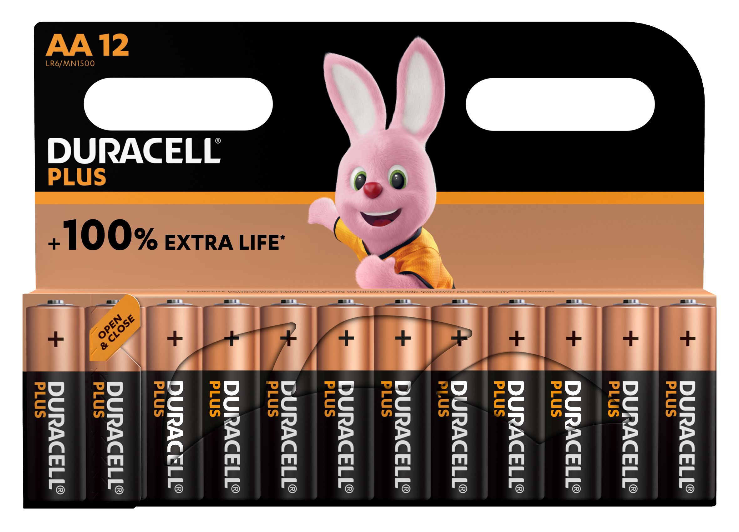 Duracell Plus AA Alkaline Batterijen - 12 stuks