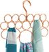 Goodivery ® Axis porte-écharpe, cuivre, métal, 18 boucles
