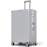 TRVLMORE Premium Reiskoffer - 75x49x31 cm - Dubbel TSA-slot - Ritsvrij - 115 Liter - Zilver