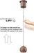 Artdelight Hanglamp Miami 1 lichts Ø 10 cm comfortlift koper brons
