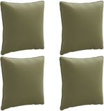 vidaXL 4-Delige Rugkussens PUTTEN 4 pcs 100% Polyester Olijfgroen