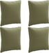 vidaXL 4-Delige Rugkussens PUTTEN 4 pcs 100% Polyester Olijfgroen