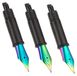 Hongdian Black Forest Set van drie vulpennen regenboogkleurig