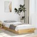 Prolenta Maison Exclusive - Cadre De Lit Sans Matelas 75x190 Cm Bois Massif De Chêne