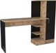 Atlantic Bureau, design moderne, 152,3 x 95 x 50 cm, pin et noir Atlantic, revêtement mélaminé sur panneau de particules