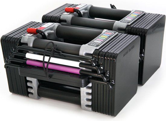 PowerBlock Elite EXP Stage 1 - Verstelbare Dumbbell - 2 x 23 kg - Zwart