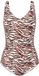 Triumph Red Label Summer Wild Zebraprint Maillot de bain Col en V Sans manches Blanc/Foncé Taille 48xB