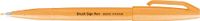 Pentel SES15C-FFX Brush Sign Pen neon-oranje, vezelpen, penseelachtige punt, 10 stuks