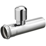 Riko Chroom Muurbuis - recht met Beluchter - 32mm