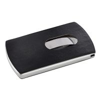 Sigel visitekaartetui zwart lederlook - 4004360833717