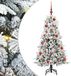 vidaXL Sapin de Noël artificiel articulé avec 150 LED blanc 150 cm PE et PVC