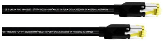 Cordial 15580 netwerkkabel Zwart 5 m Cat7a S/FTP