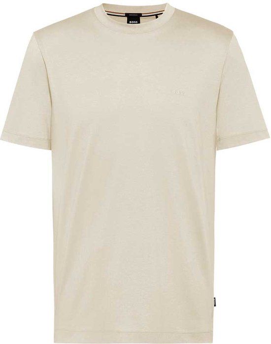 BOSS Thompson T-shirt Men Beige L - Cotton - Short Sleeve - Casual