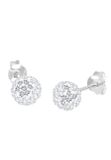 Elli Elli Earrings Women Ear Stud Ball Elegant with Crystals in 925 Sterling Silver