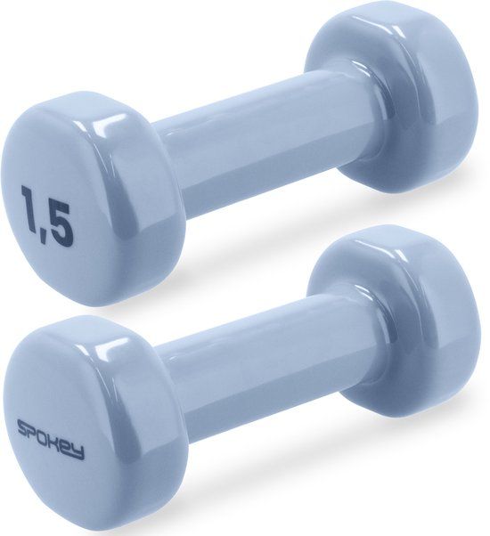 Spokey SHAPE Dumbbells - Blauw - Gietijzer met vinyl coating - 2x 1,5 kg
