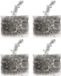 Decoris Kerstslinger - 4x - Sterren - Zilver - Lametta - 700 cm
