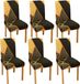 Housses de chaise élastiques sans marque avec dossier - protectrices et élégantes - 6 pièces