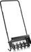 Wiltec Aérateur de Gazon rotatif 5 pointes Noir Profondeur 2,5 pouces 44 x 20,3 x 100 cm 6,3 kg Lestage 15,8kg max. largeur de travail 16" Rouleau de jardin Outillage manuel jardin Perforateur pelouse