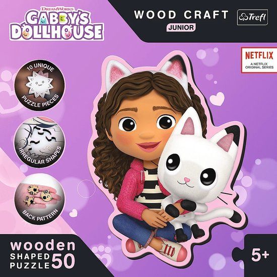 Trefl Gabby's Poppenhuis Houten Legpuzzel - 50 stukjes